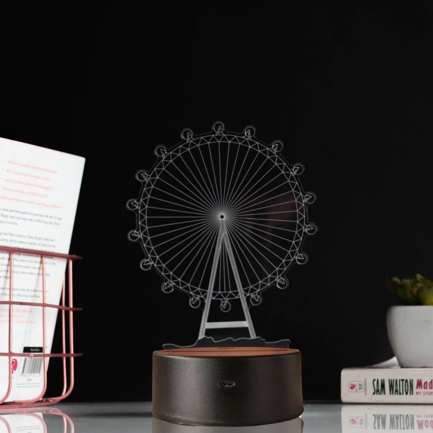 3D Illusion Ferris Wheel Led Lamp 3D Illusion Led lamp- #Royalkart#3d illusion lamp