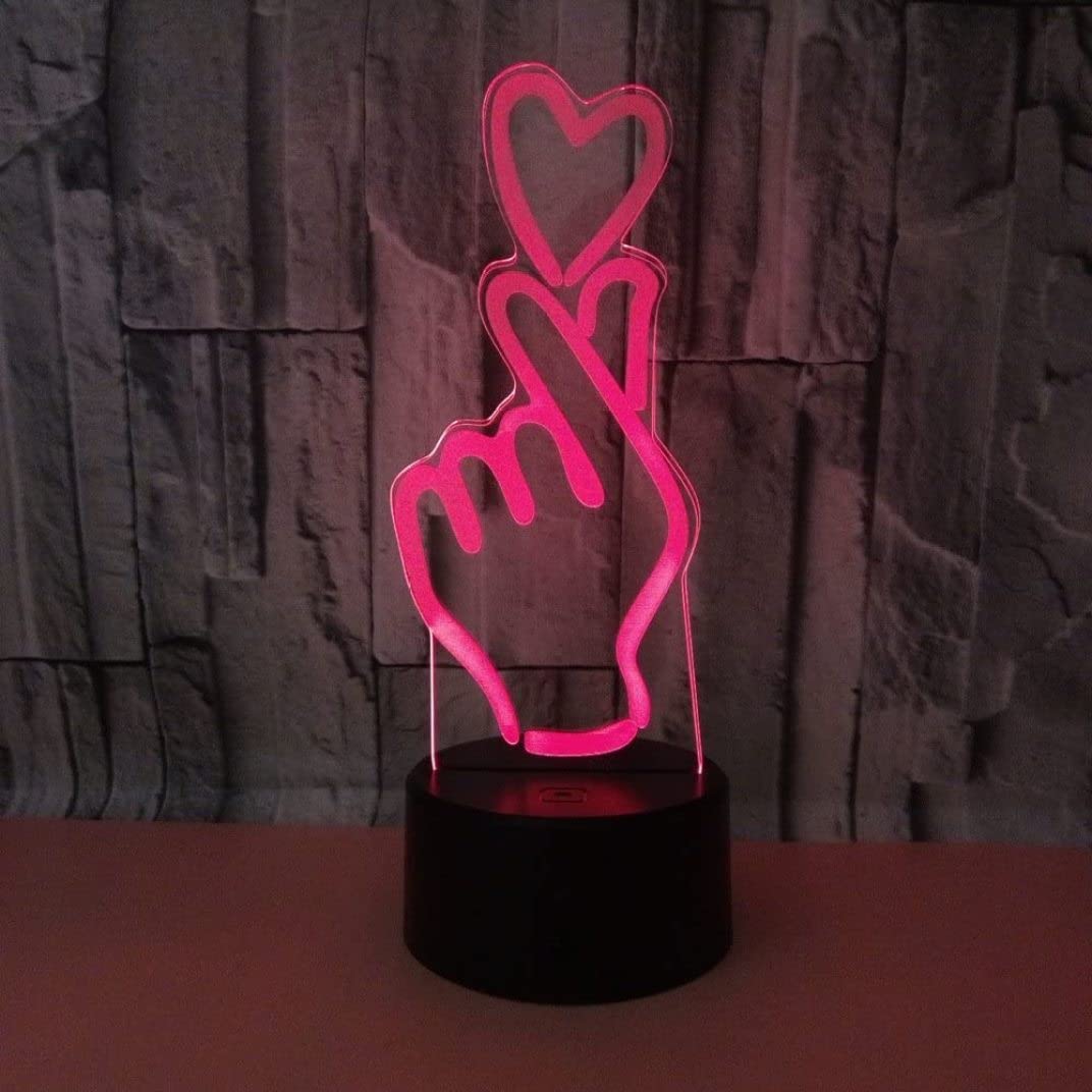 3D Illusion Korean Love Led Lamp 3D Illusion Led lamp- #Royalkart#3D Illusion Led lamp