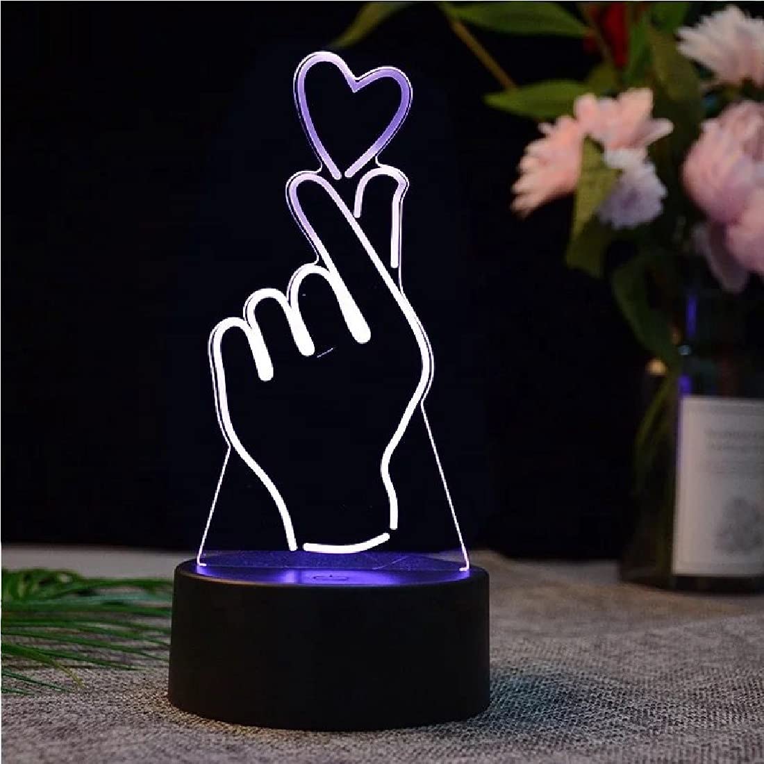 3D Illusion Korean Love Led Lamp 3D Illusion Led lamp- #Royalkart#3D Illusion Led lamp