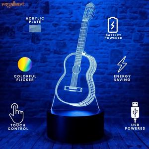 3D Illusion LED Guitar Lamp 3D Illusion Led lamp- #Royalkart#3D Illusion Led lamp