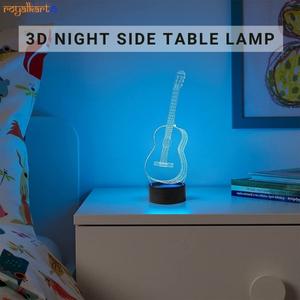 3D Illusion LED Guitar Lamp 3D Illusion Led lamp- #Royalkart#3D Illusion Led lamp