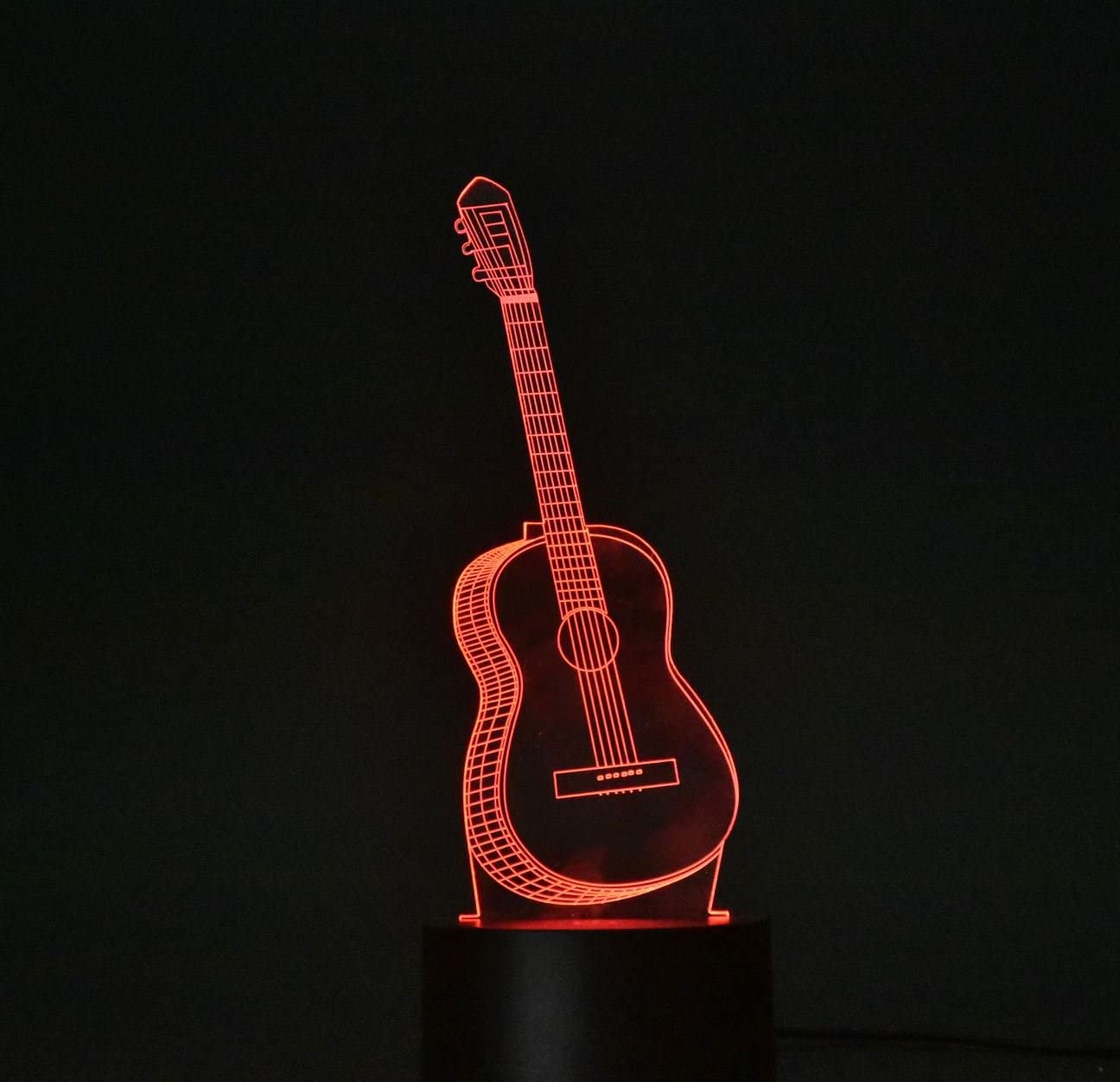 3D Illusion LED Guitar Lamp 3D Illusion Led lamp- #Royalkart#3D Illusion Led lamp