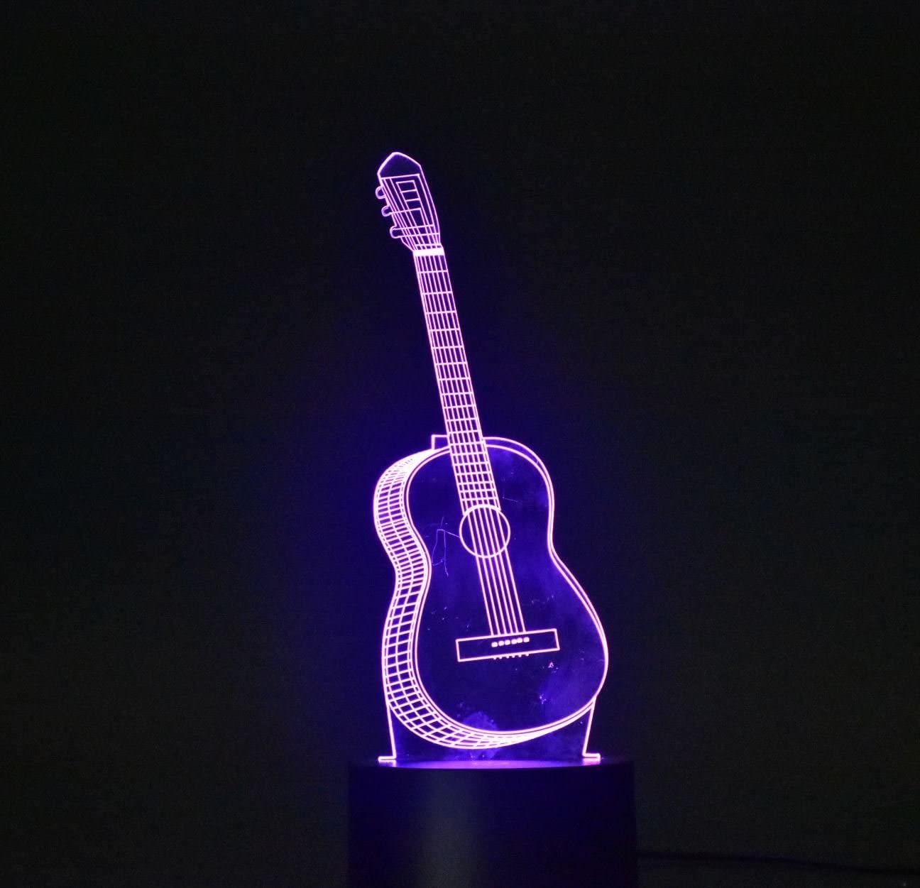 3D Illusion LED Guitar Lamp 3D Illusion Led lamp- #Royalkart#3D Illusion Led lamp