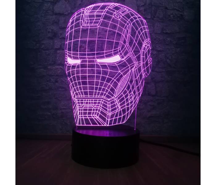 3D Illusion LED Ironman Lamp 3D Illusion Led lamp- #Royalkart#3d illusion lamp