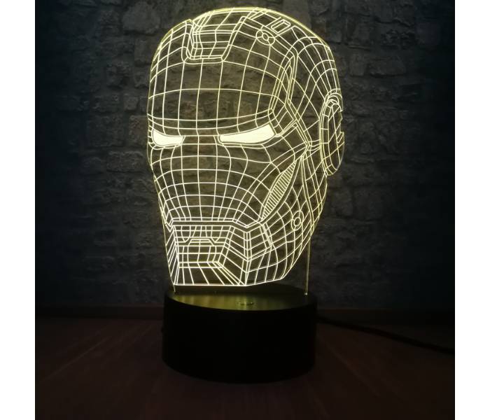 3D Illusion LED Ironman Lamp 3D Illusion Led lamp- #Royalkart#3d illusion lamp