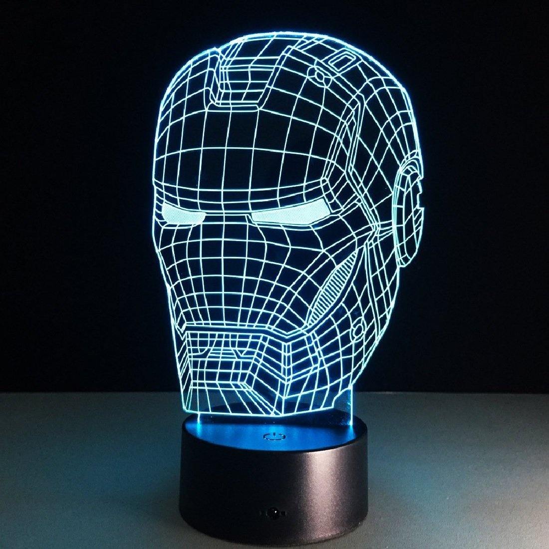 3D Illusion LED Ironman Lamp 3D Illusion Led lamp- #Royalkart#3d illusion lamp