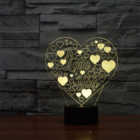 3D Illusion Led Lamp- I Love You 3D Illusion Led lamp- #Royalkart#3d illusion lamp
