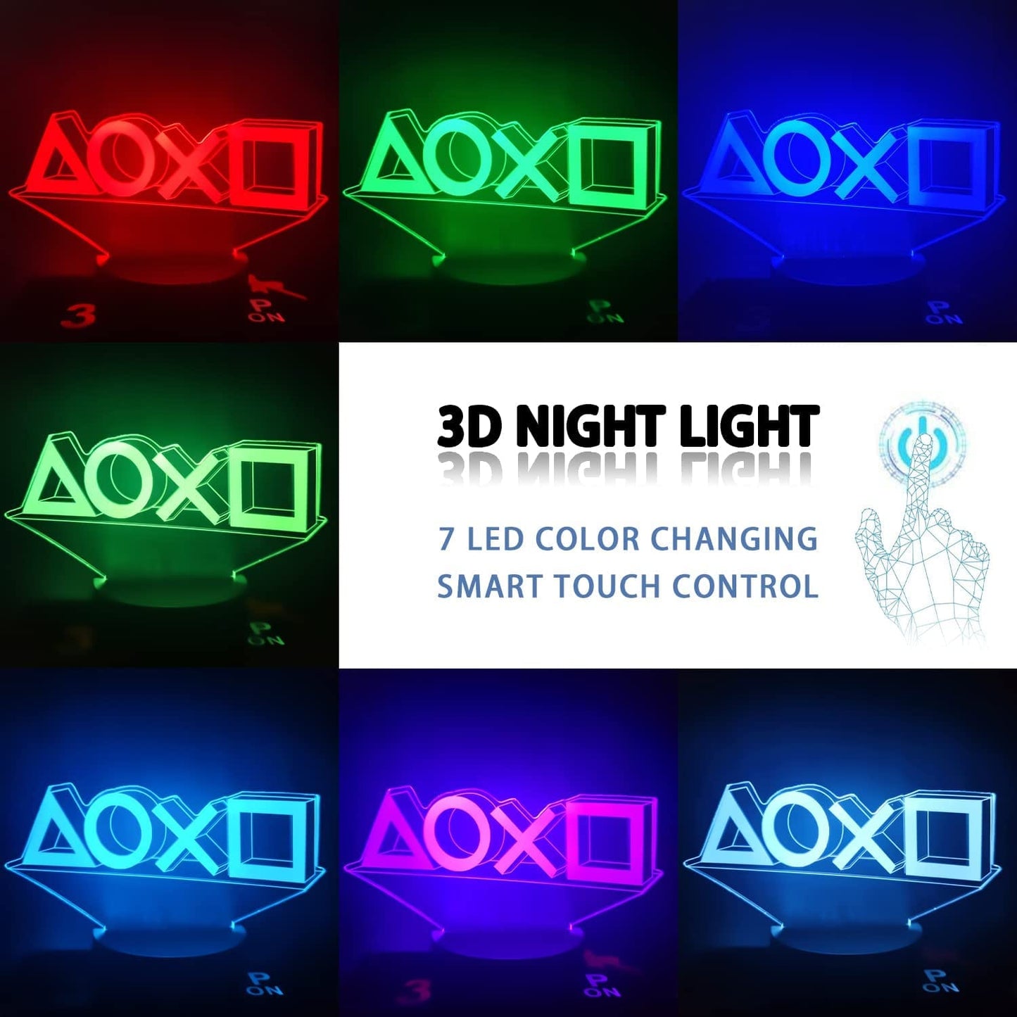 3D Illusion Playstation Lamp 3D Illusion Led lamp- #Royalkart#3D Illusion Led lamp