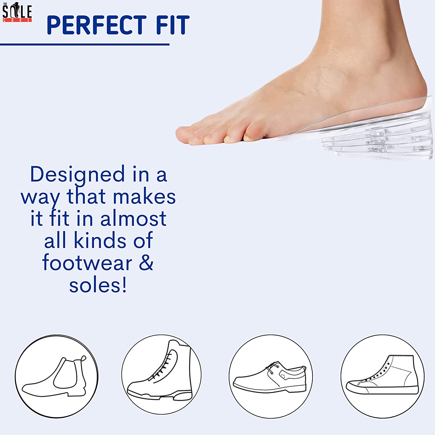 silicone shoe insole fit in all footwear