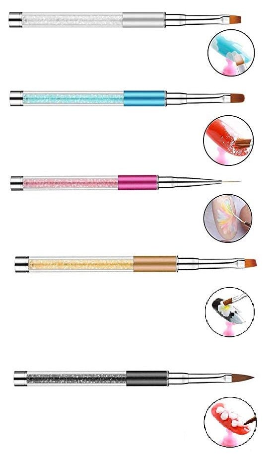 5 PCS UV Gel Nailart Pens Nail Brushes- #Royalkart#nail brush set