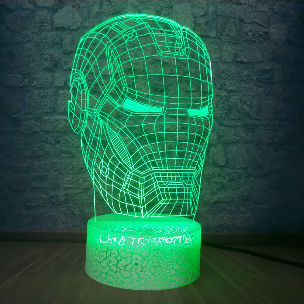 3D Illusion LED Ironman Lamp 3D Illusion Led lamp- #Royalkart#3d illusion lamp