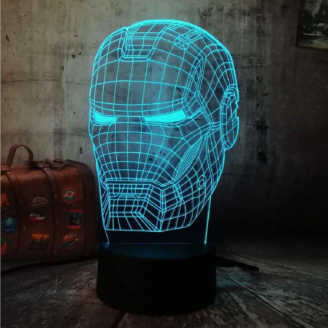 3D Illusion LED Ironman Lamp 3D Illusion Led lamp- #Royalkart#3d illusion lamp