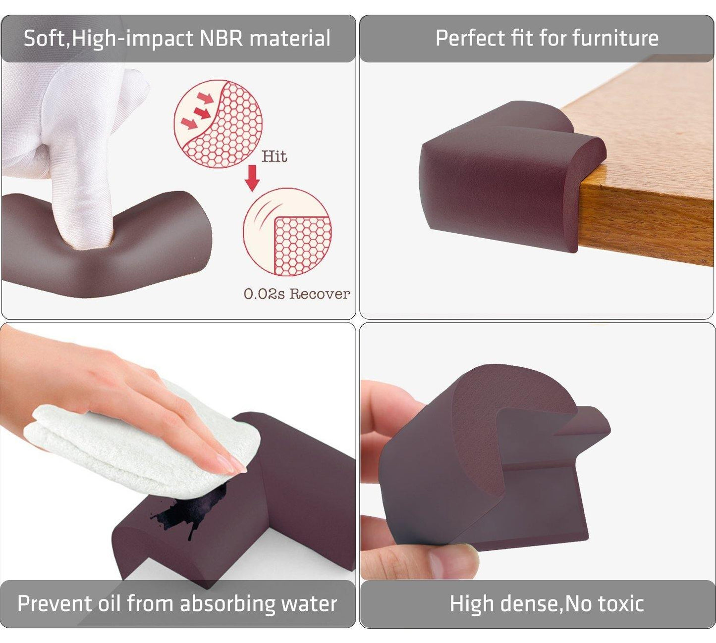 Baby Proofing L - Shaped Corner Guards & Edge Protectors - with Special Adhesive Tape Edge & Corner Guards- #Royalkart#Edge Protectors