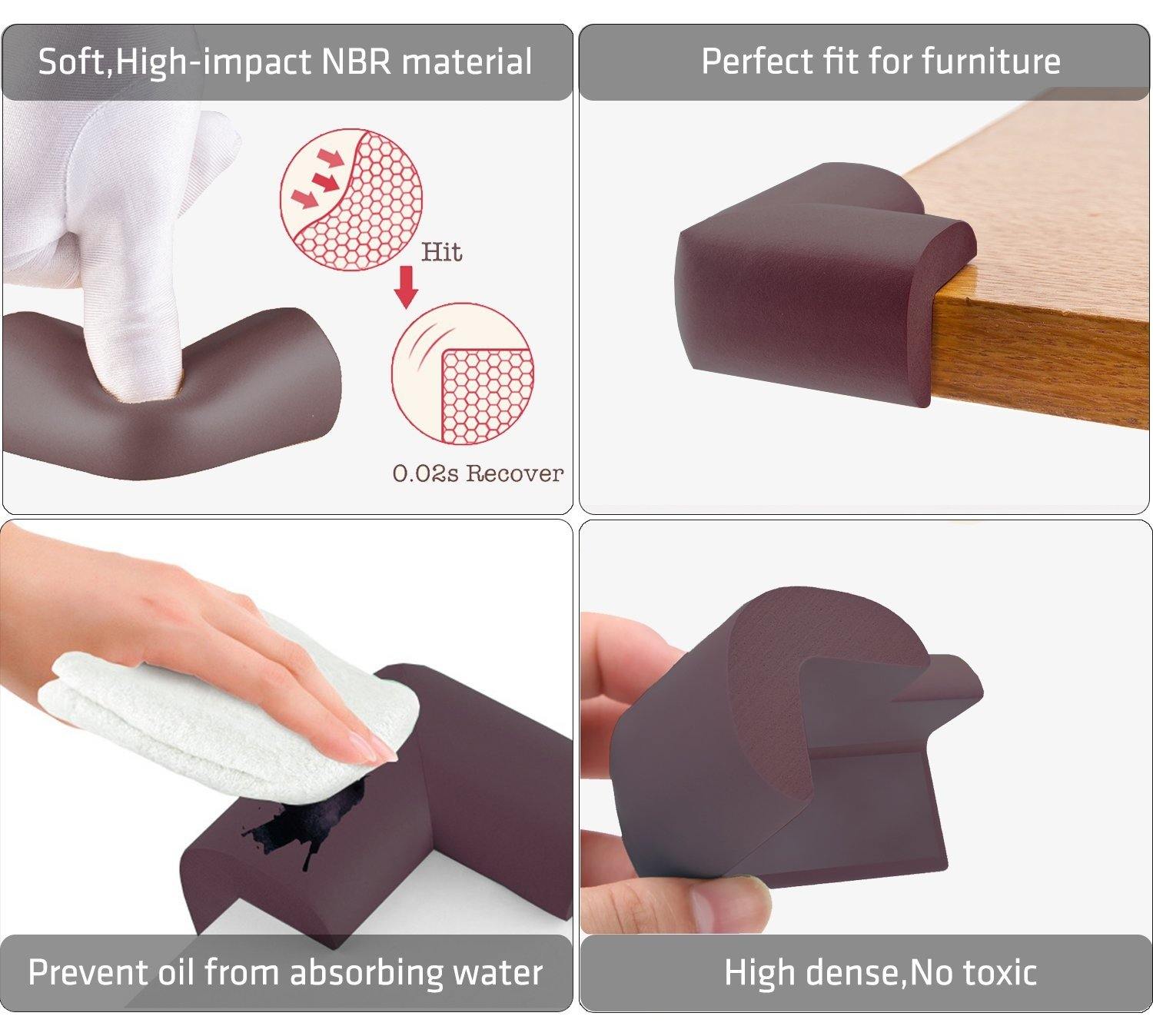 Baby Proofing L - Shaped Corner Guards & Edge Protectors - with Special Adhesive Tape Edge & Corner Guards- #Royalkart#Edge Protectors