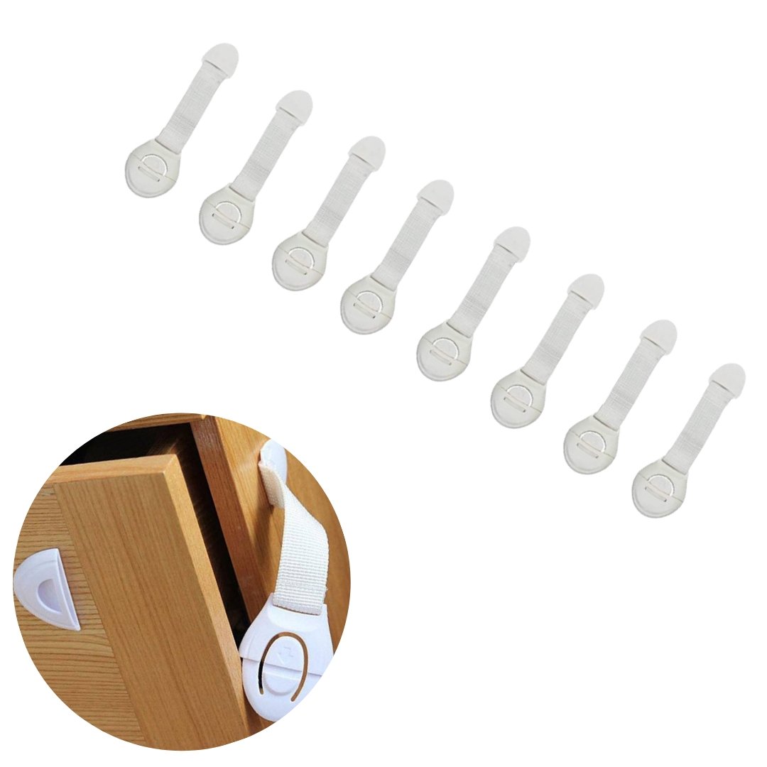 Baby Safety Locks 3M Adhesive Surface Area Adjustable & Flexible Lock Cabinet Locks & Straps- #Royalkart#cabinet lock