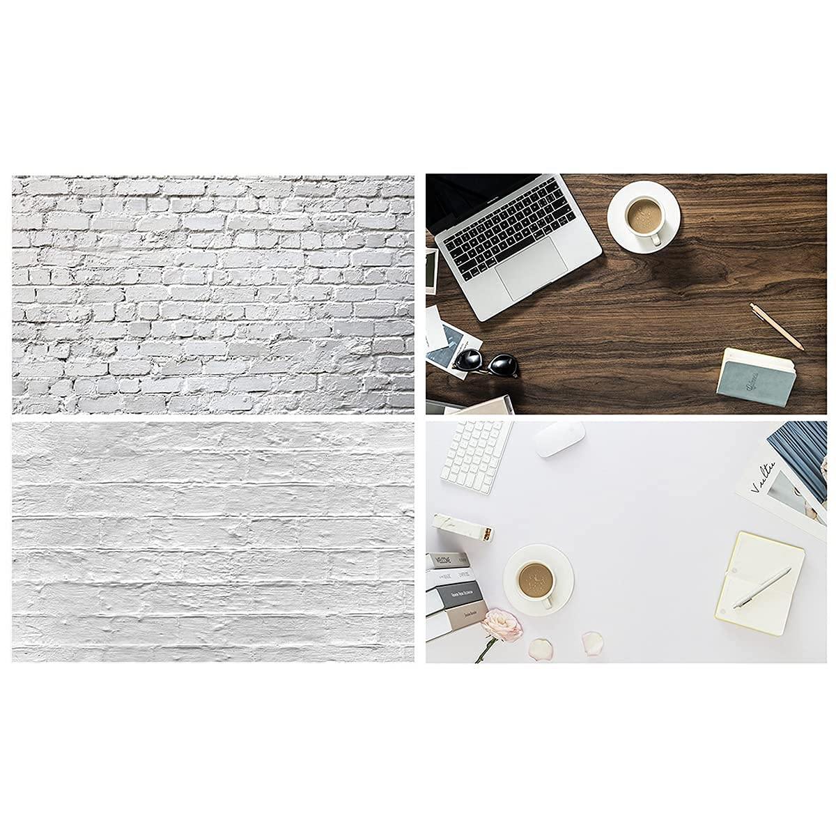 Brick Wall + Electronic Desk Print Photography Backdrop (PACK-2) Photography Backdrop- #Royalkart#flat lay photography