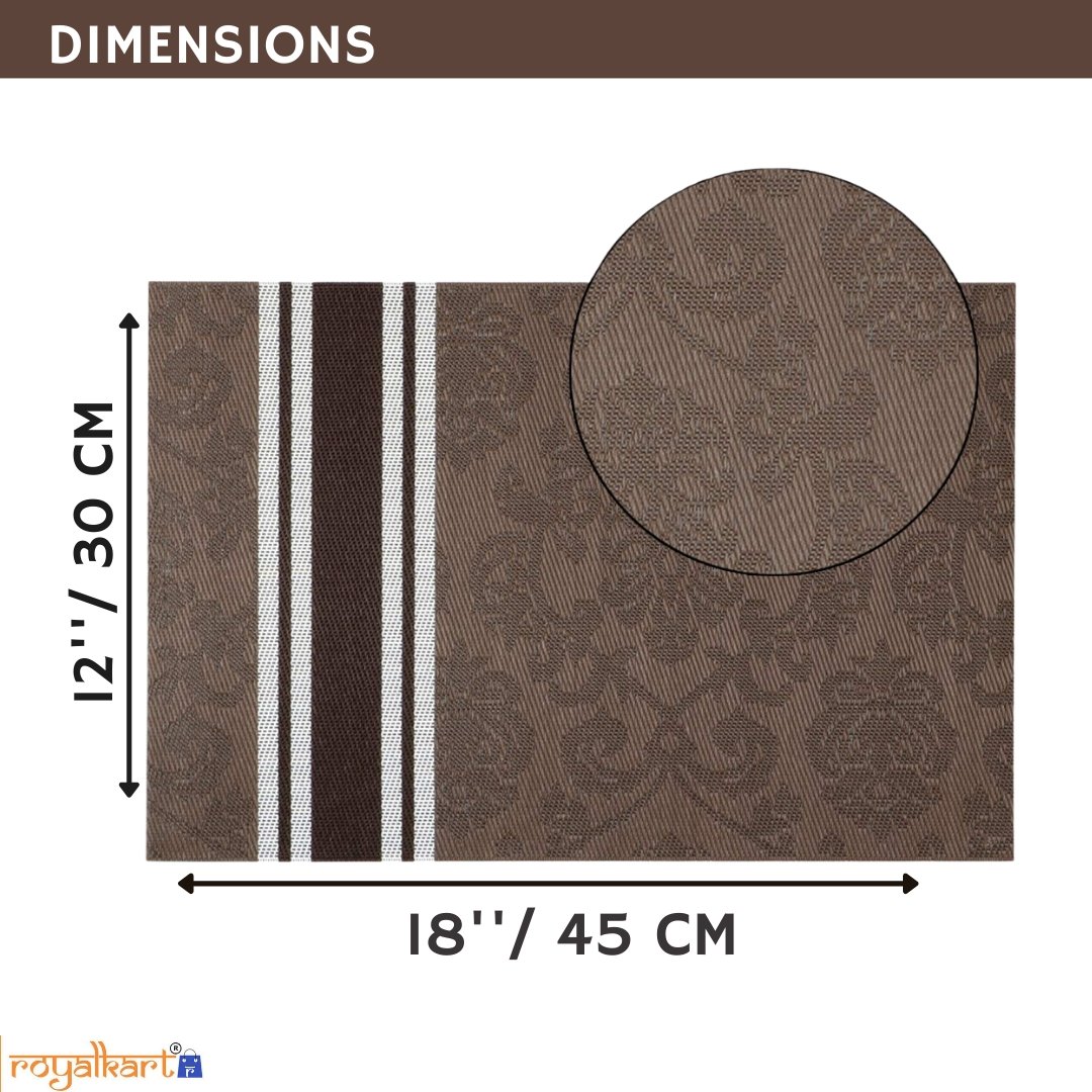 Floral Print Dining Table Mats Linen Set Dining Table Placemats- #Royalkart#best dining table placemats