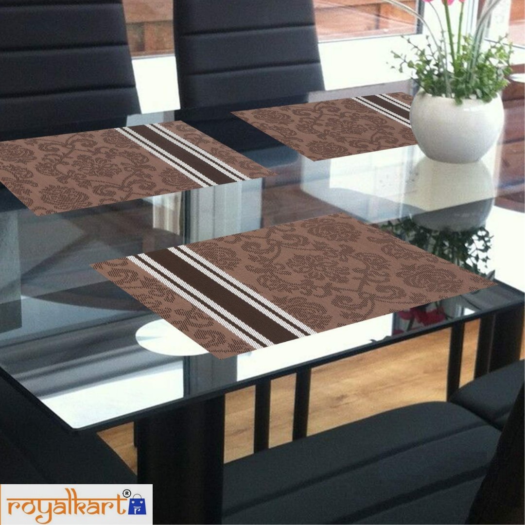 Floral Print Dining Table Mats Linen Set Dining Table Placemats- #Royalkart#best dining table placemats