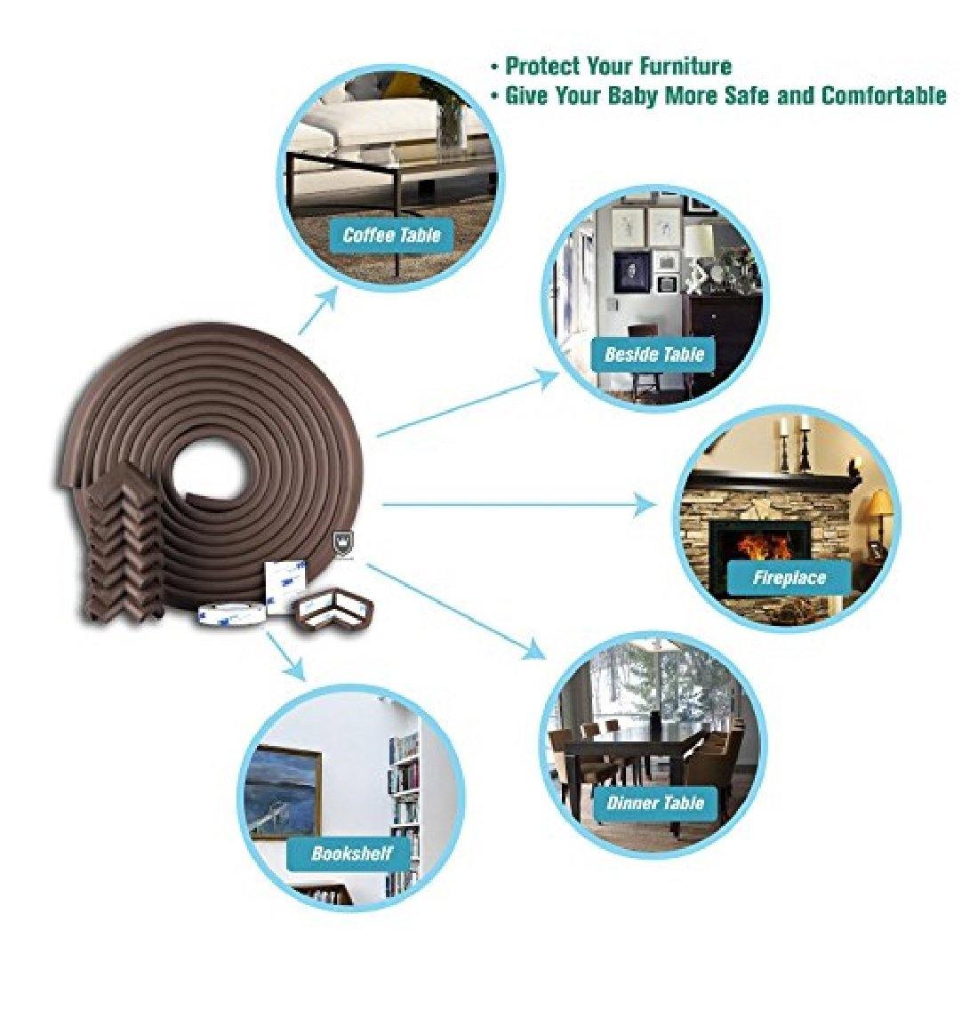 Child Safety Strip Cushion & Corner Guards Edge & Corner Guards- #Royalkart#baby proofing kit