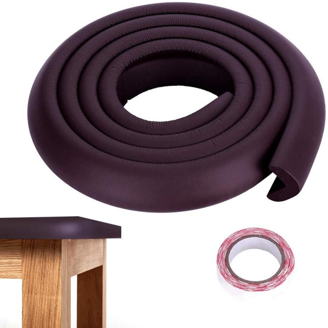 Child Safety Strip Cushion with Strong Fibre glass Tape for Baby Safety Child Proofing (Brown) Edge & Corner Guards- #Royalkart#baby safety