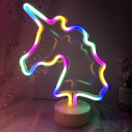 Colorful Unicorn LED Neon Light Lamp- Unicorn Table Lamp- #Royalkart#3d night lamp for bedroom