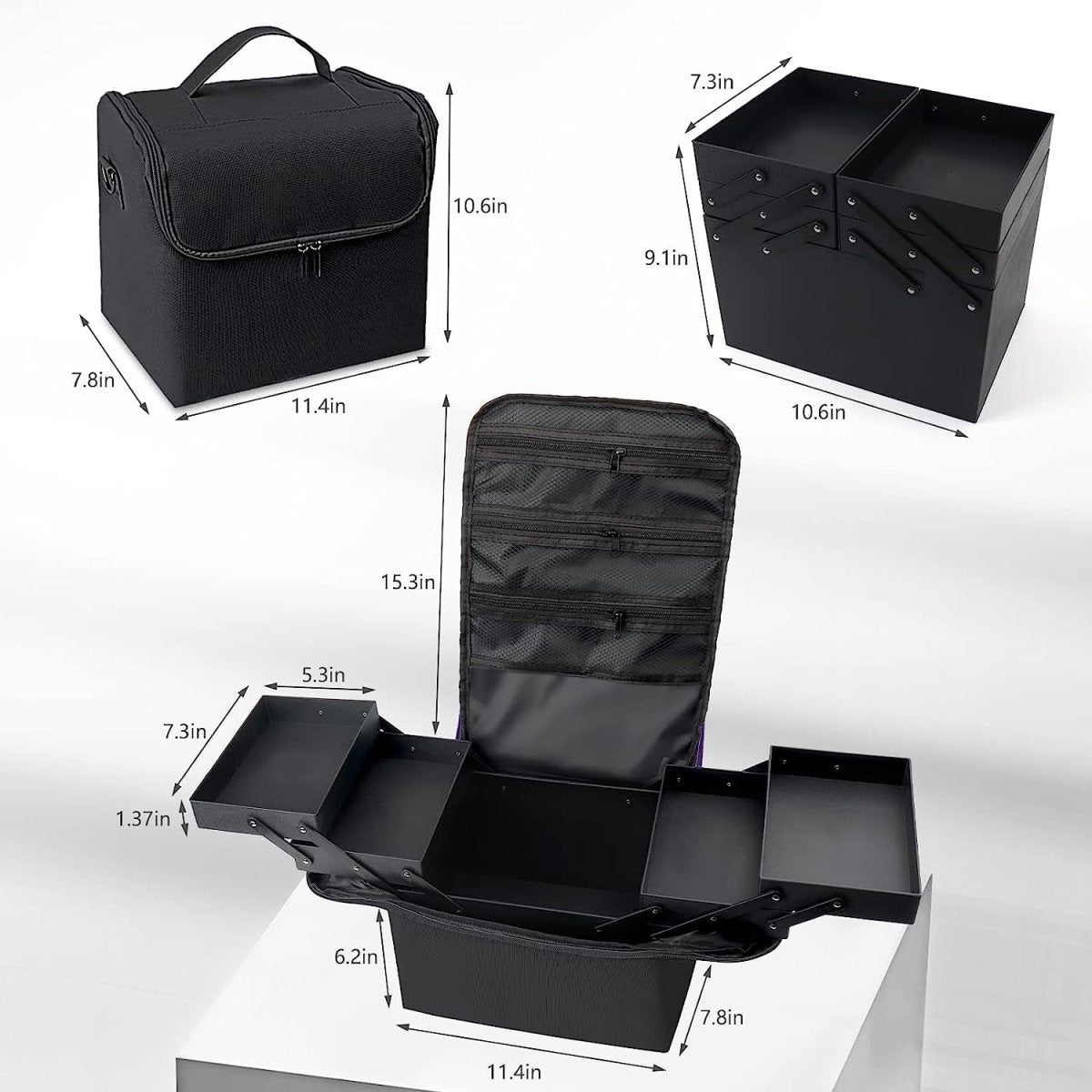 Professional vanity case size