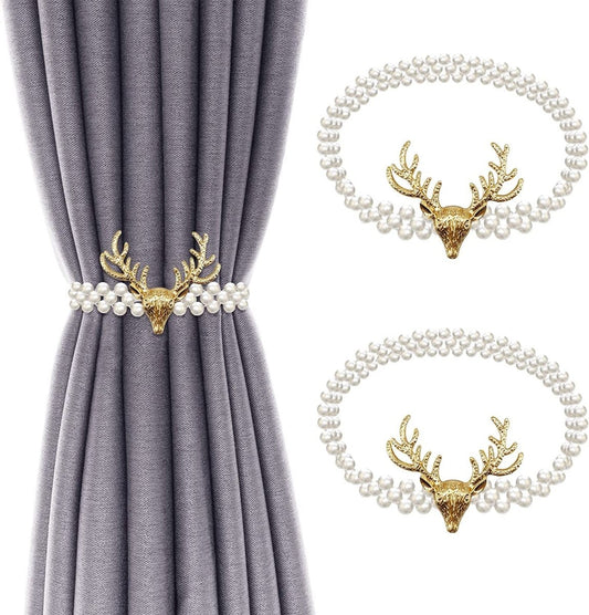 Curtain TieBacks Pearl Elastic Rope Curtain Holder- #Royalkart#curtain accessories