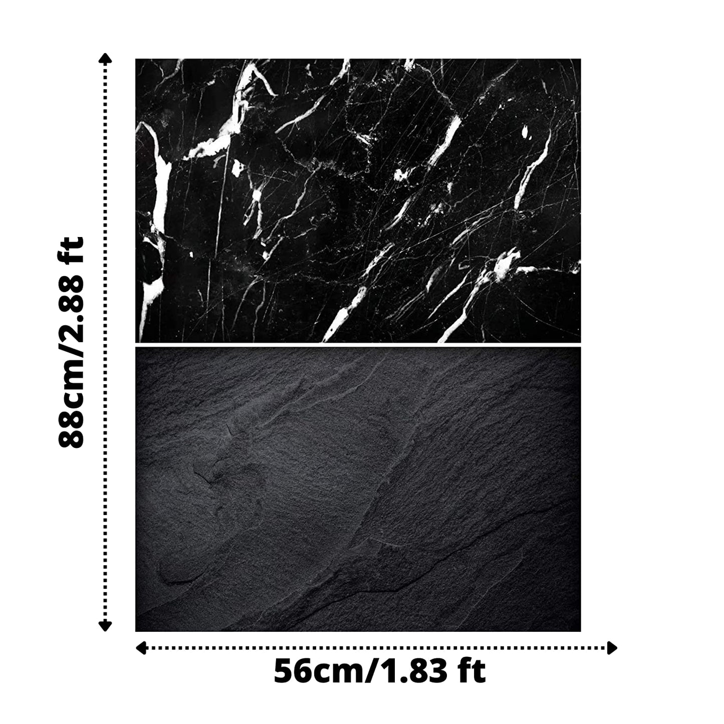 Deep Blue Wood & Black Marble Print Photography Backdrop - Flatlay Photoshoot (PACK-2) Photography Backdrop- #Royalkart#flat lay photography