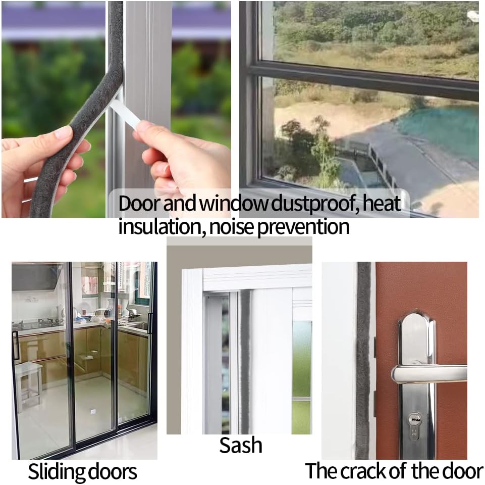 Door Gap Sliding Window High Viscosity Sealing Strip (Grey) Seal Tape- #Royalkart#door window sealing strip