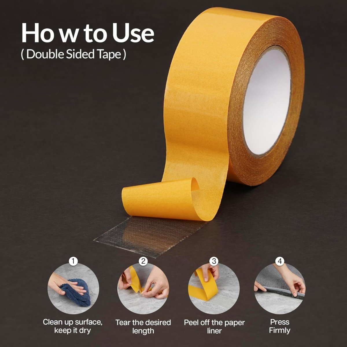 Double-Sided Carpet Tape |Non Slip, Waterproof Tape (5m X 48MM) Anti Skid Tape- #Royalkart#anti slip tape