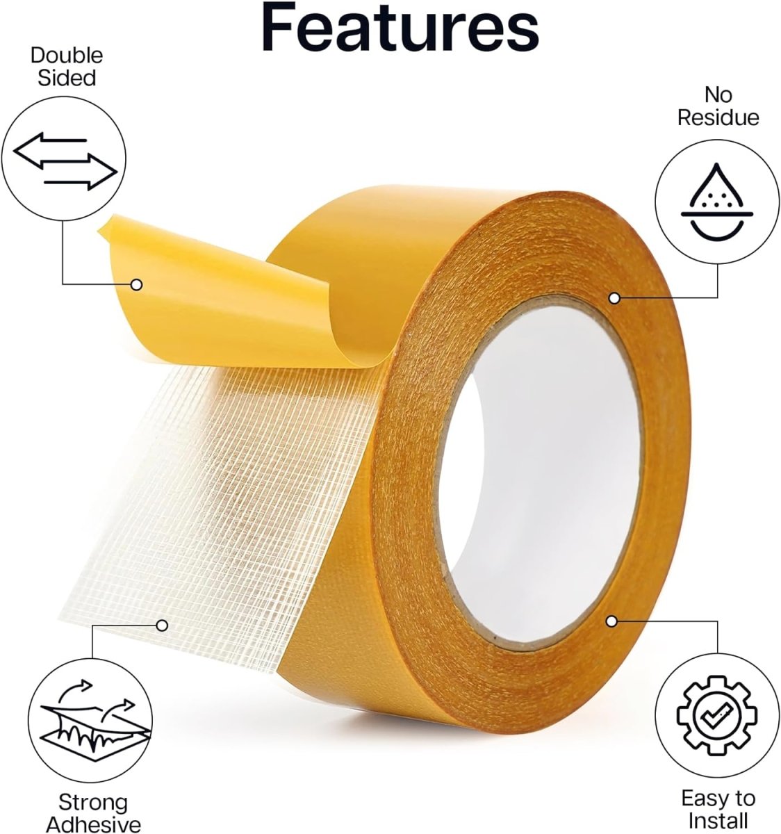 Double-Sided Carpet Tape |Non Slip, Waterproof Tape (5m X 48MM) Anti Skid Tape- #Royalkart#anti slip tape