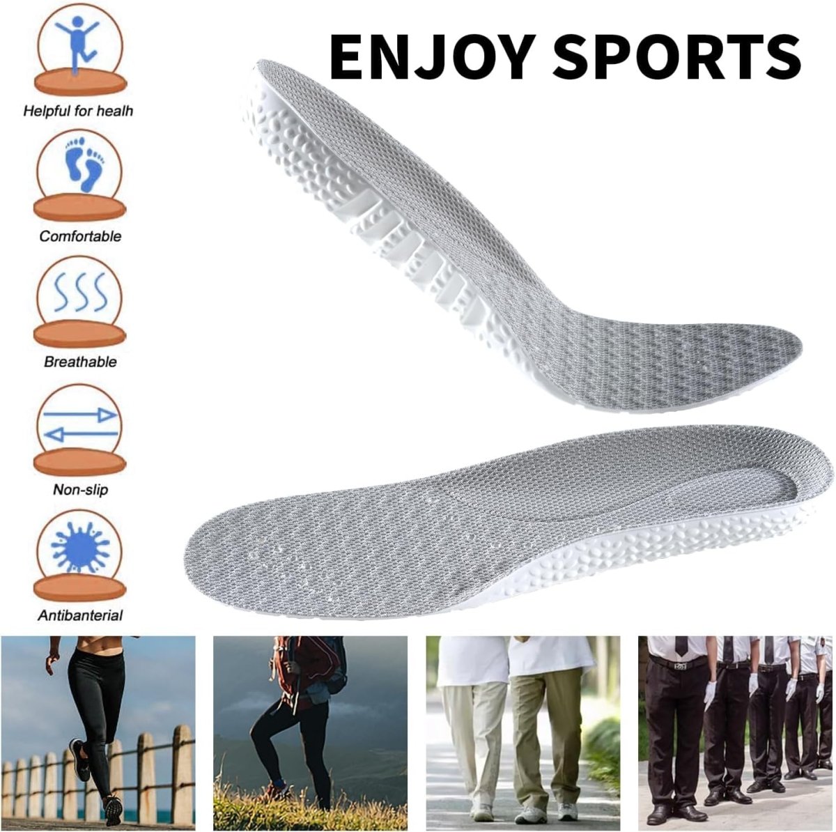 Shock Absorption and Heel Cushioning Insole Shoe Insole- #Royalkart#Shoe inserts