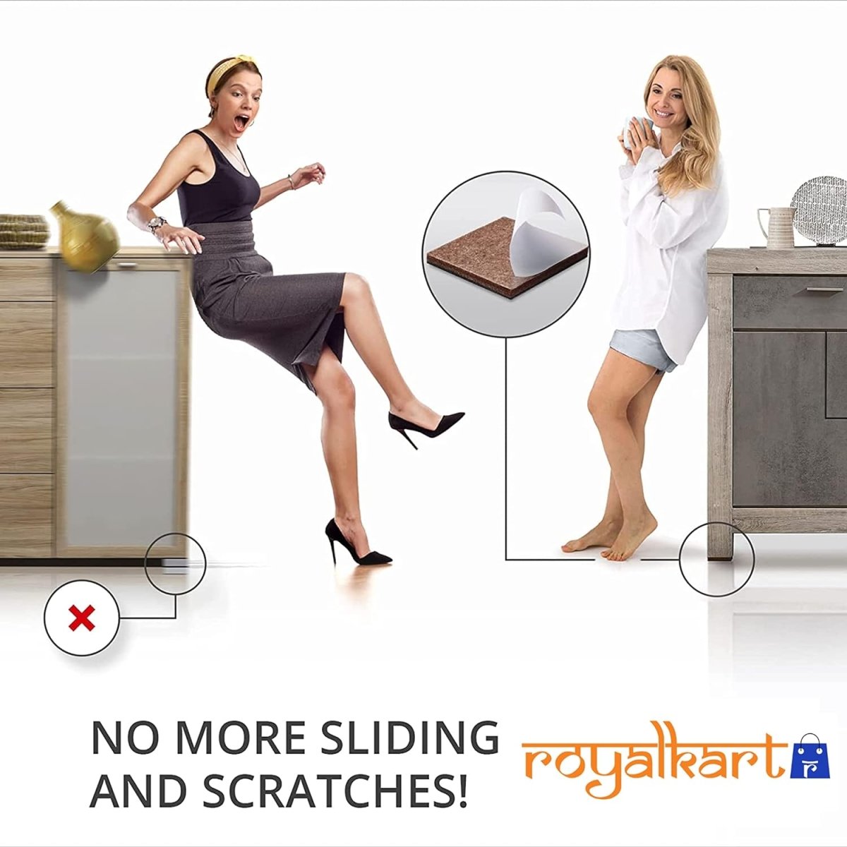 Full Sheet Furniture Pad- 30x21cm furniture pads- #Royalkart#black furniture pad