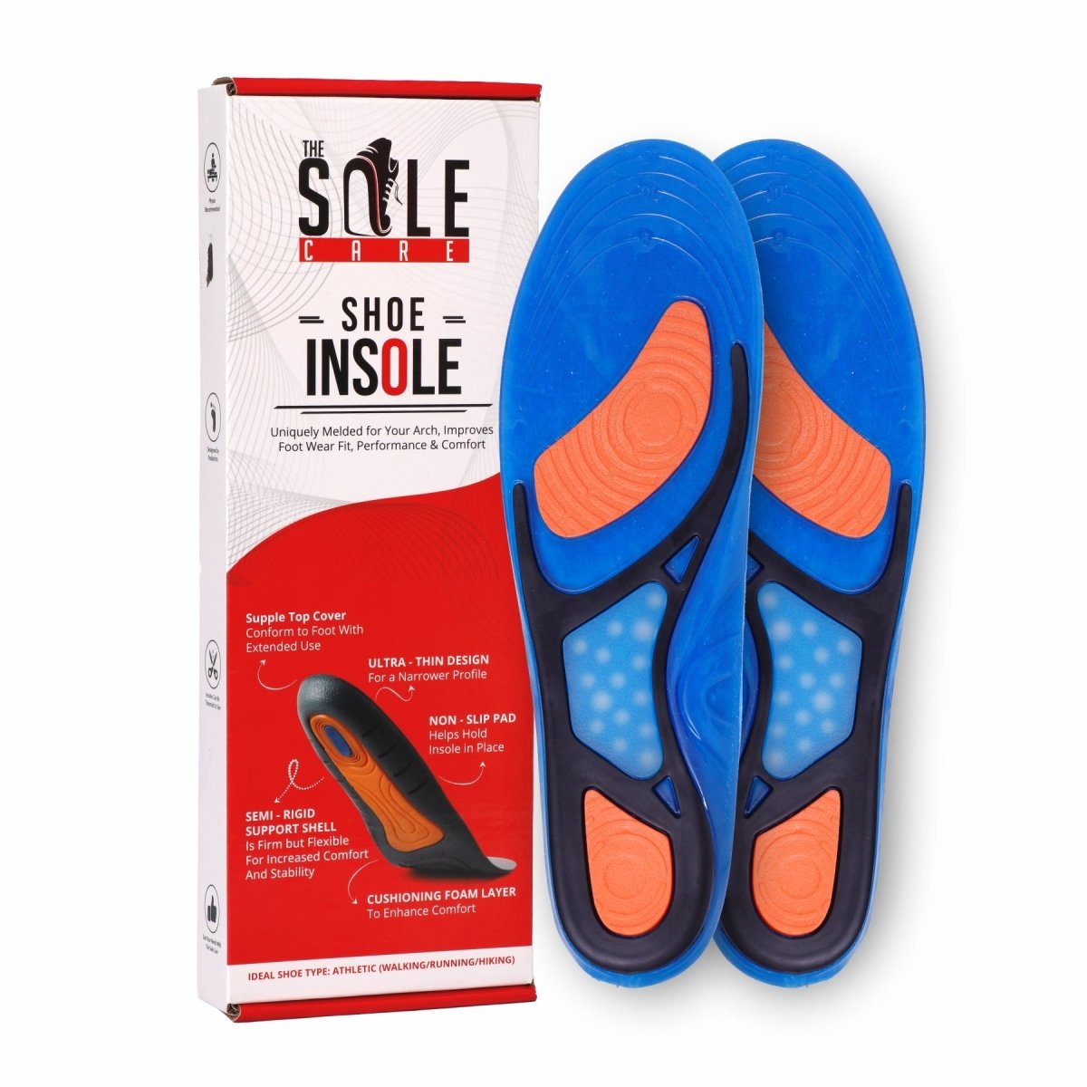 gel memory foam shoe insole