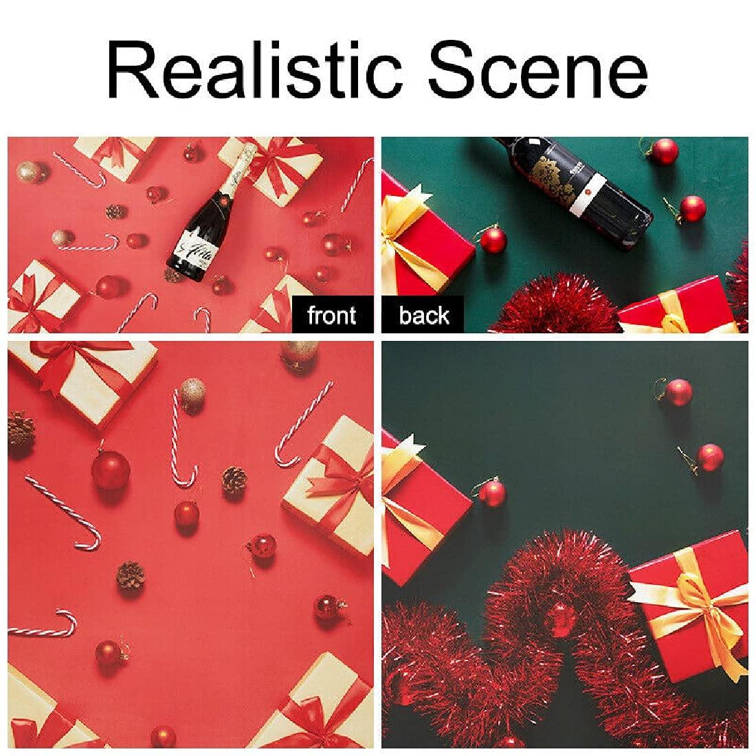 Green Leaves & Christmas Print Photography Backdrop (PACK-2) Photography Backdrop- #Royalkart#christmas theme backdrop