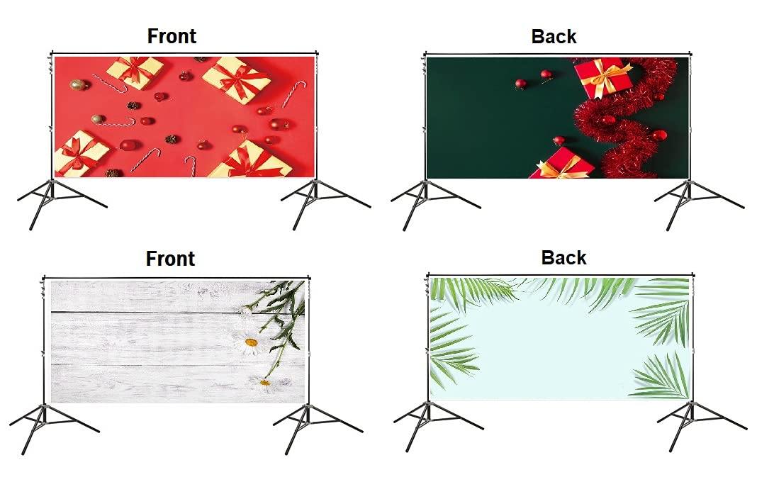 Green Leaves & Christmas Print Photography Backdrop (PACK-2) Photography Backdrop- #Royalkart#christmas theme backdrop