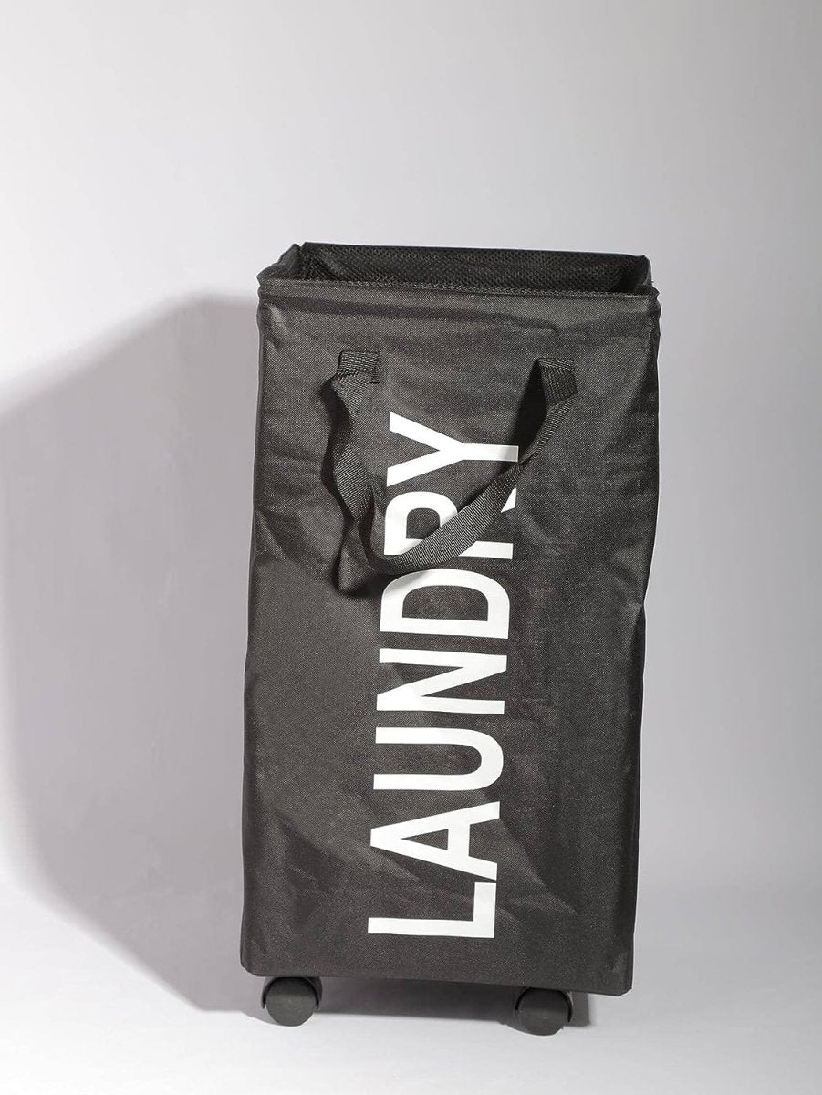 Large Rolling Laundry Basket with Wheels Laundry Bag- #Royalkart#clothes basket