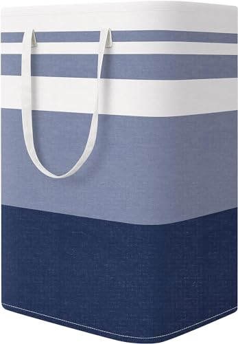 Laundry Bag with Extended Handles for Clothes Toys Room Organization Laundry Bag- #Royalkart#blue stripes bag