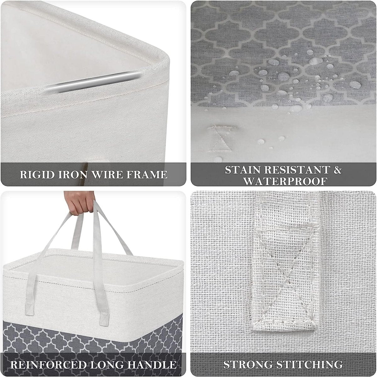 Laundry Baskets with Long Handles, Collapsible Waterproof Clothes Hamper Laundry Bag- #Royalkart#clothes basket