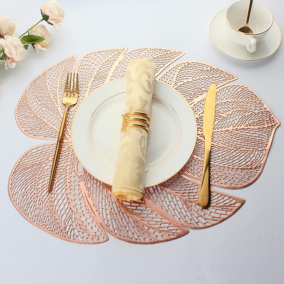 Leaf Shape Dining Table Mats Dining Table Placemats- #Royalkart#dining table mats set of 6