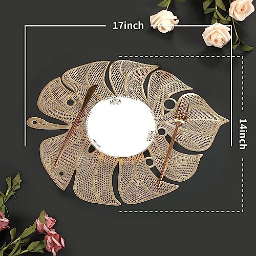 Leaf Shape Dining Table Mats Dining Table Placemats- #Royalkart#dining table mats set of 6