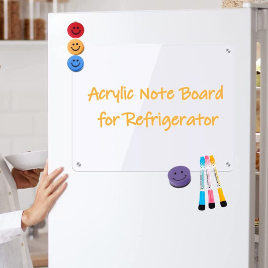 Magnetic Dry Erase Board Clear Acrylic WhiteBoard Magnetic Board- #Royalkart#acrylic board for refrigerator