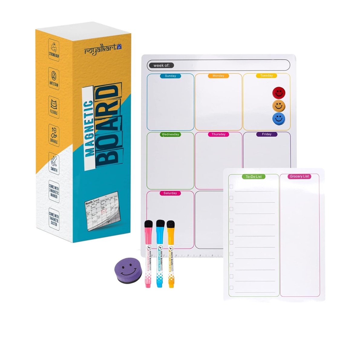 Magnetic Fridge board Combo Set Magnetic Board- #Royalkart#Magnetic planner