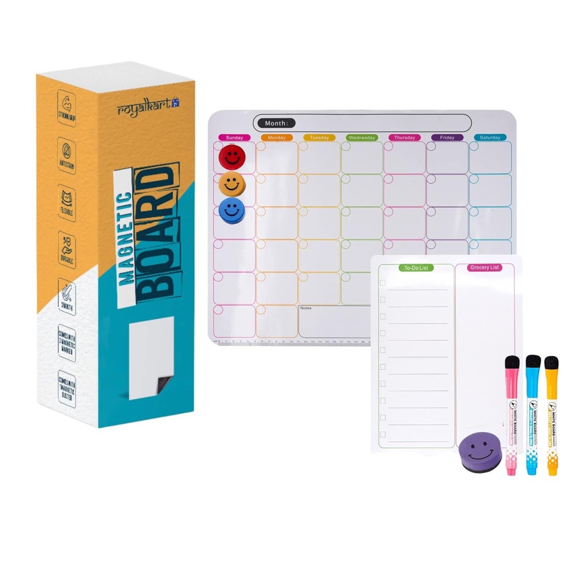 Magnetic Fridge board Combo Set Magnetic Board- #Royalkart#Magnetic planner