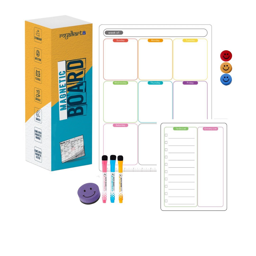 Magnetic Fridge board Combo Set Magnetic Board- #Royalkart#Magnetic planner