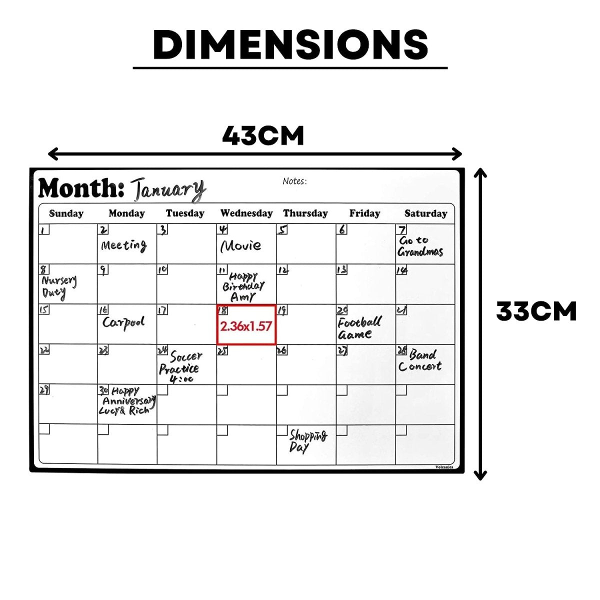 Magnetic Monthly Planner Board with 3 Marker pen Duster Set Magnetic Board- #Royalkart#magnetic monthly planner