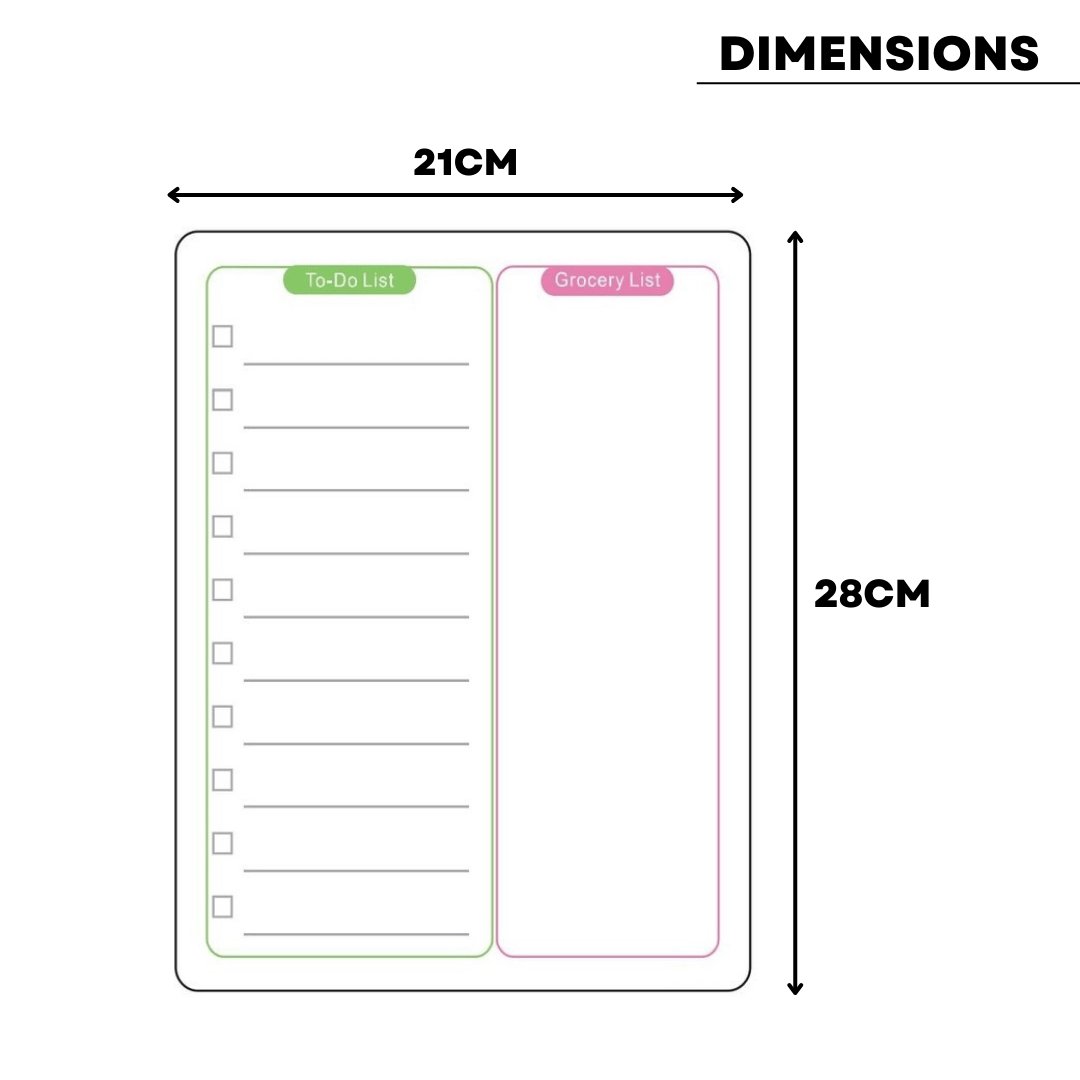 Magnetic To do List & Grocery List Magnetic Board- #Royalkart#Magnetic planner