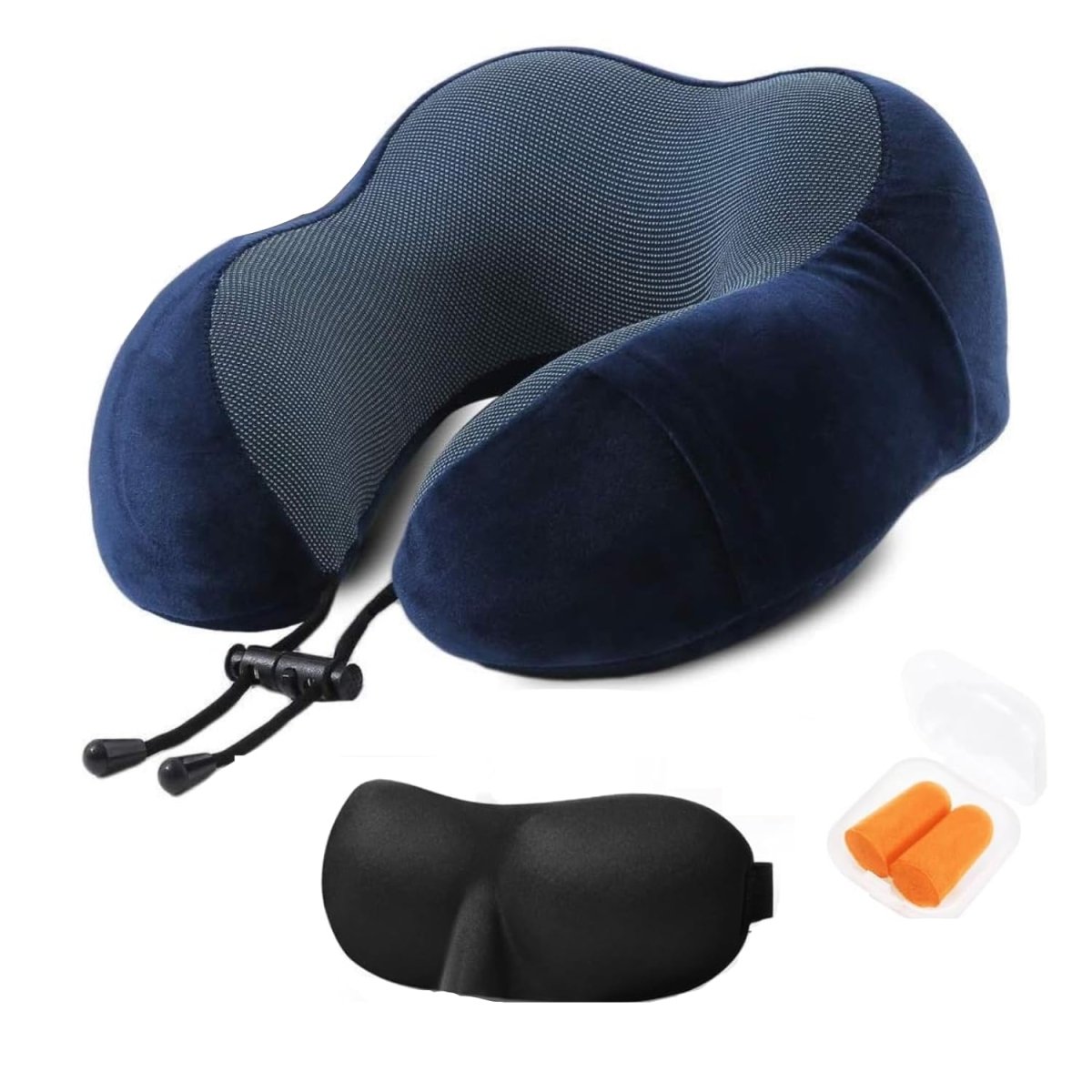 memory foam neck pillow blue