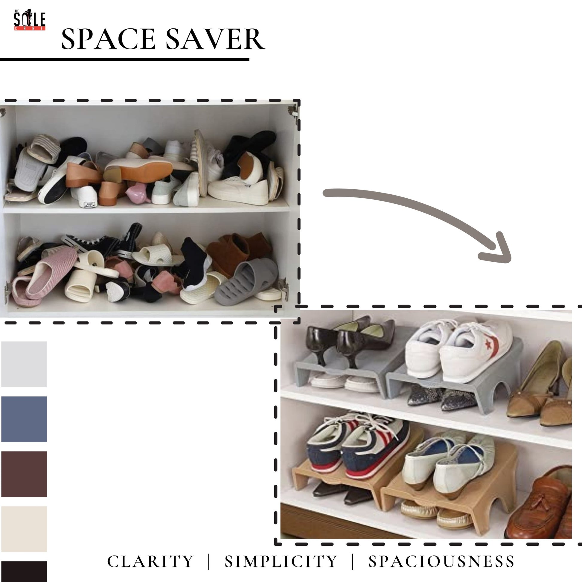 Multicolour Plastic Double Storage Shoe Organizer Shoe Storage Stand Collapsible Shoe Rack- #Royalkart#Adjustable Shoe Organizer
