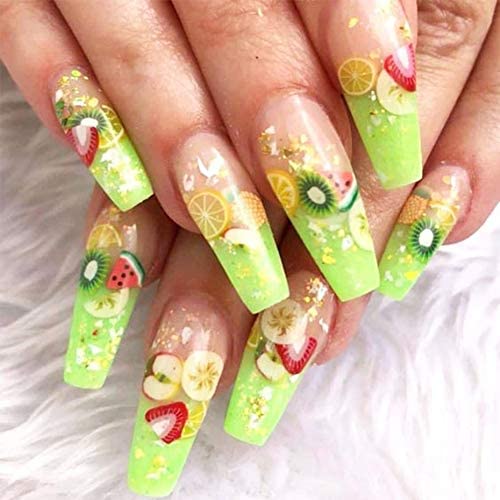 Nail Art Clay | FIMOCLAY Slices 1 Box Colorful Fimos fruits 12 designs Nail Decals Nail Tools- #Royalkart#fimo clay nail art